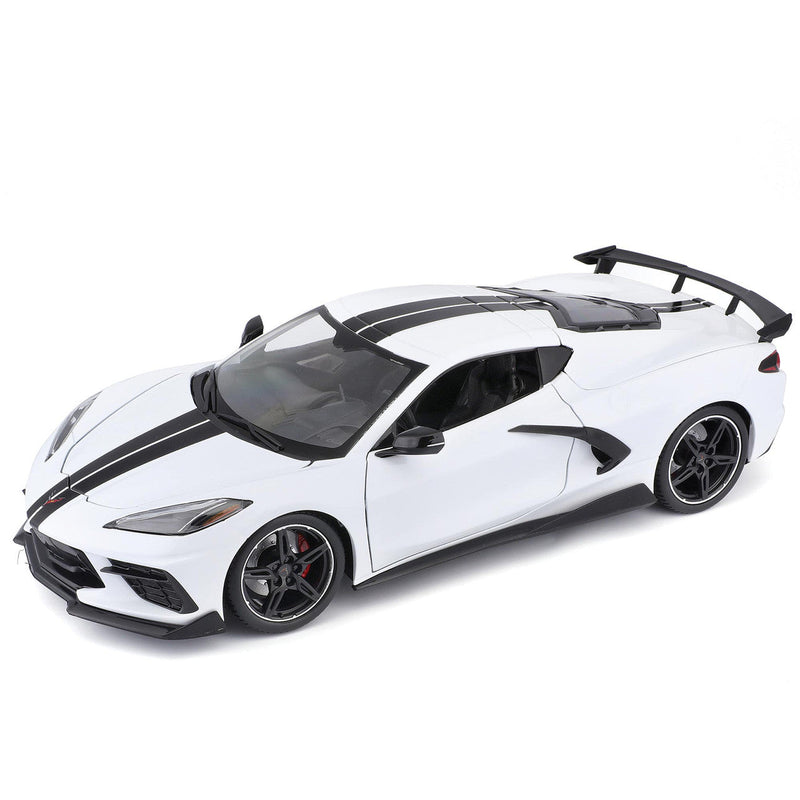 2020 Chevy Corvette C8 Stingray Z51 High-Wing - Branco - Escala 1:18