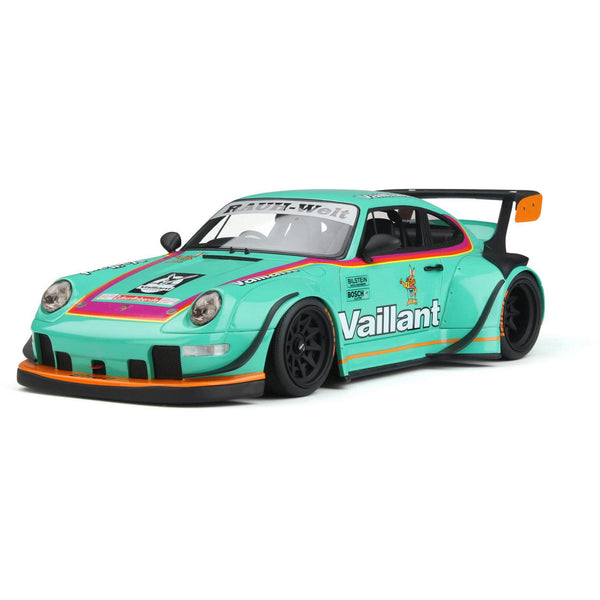 RWB Porsche 911 2022 Vaillant Escala 1:18 Modelo de Carro de Resina Fundida