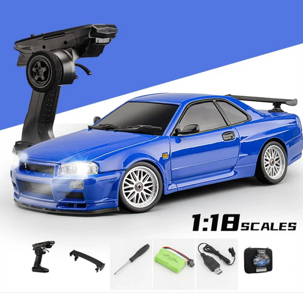 Skyline Drift - Azul - Escala 1:18 - Controle remoto
